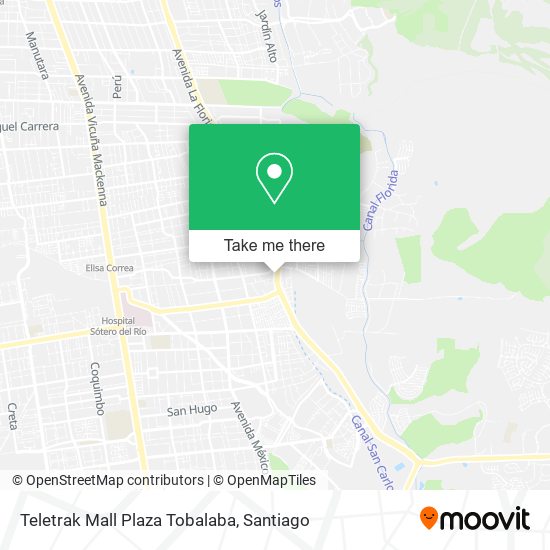 Mapa de Teletrak Mall Plaza Tobalaba