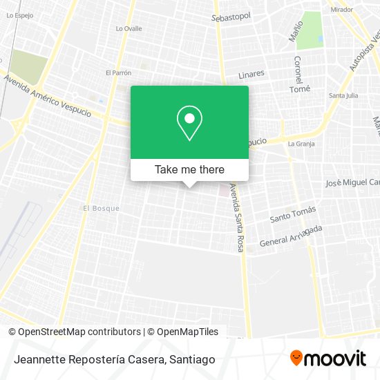 Jeannette Repostería Casera map