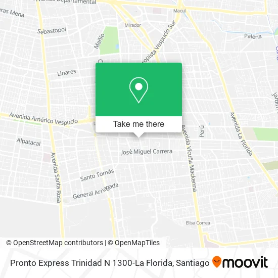 Pronto Express Trinidad N 1300-La Florida map