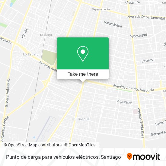 Mapa de Punto de carga para vehículos eléctricos