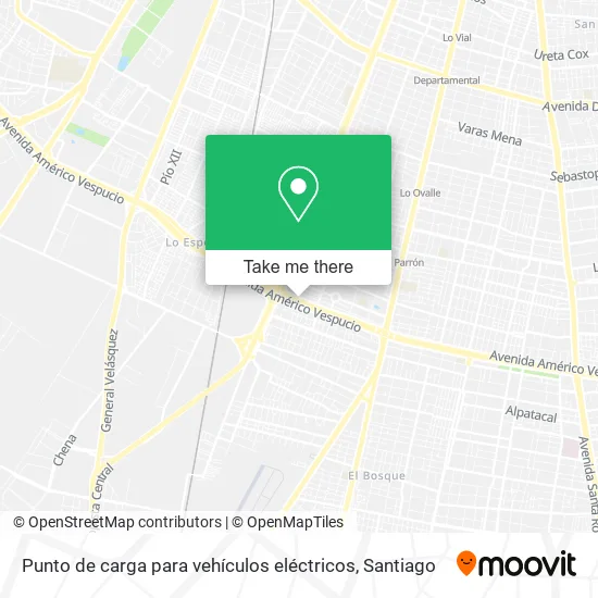 Punto de carga para vehículos eléctricos map