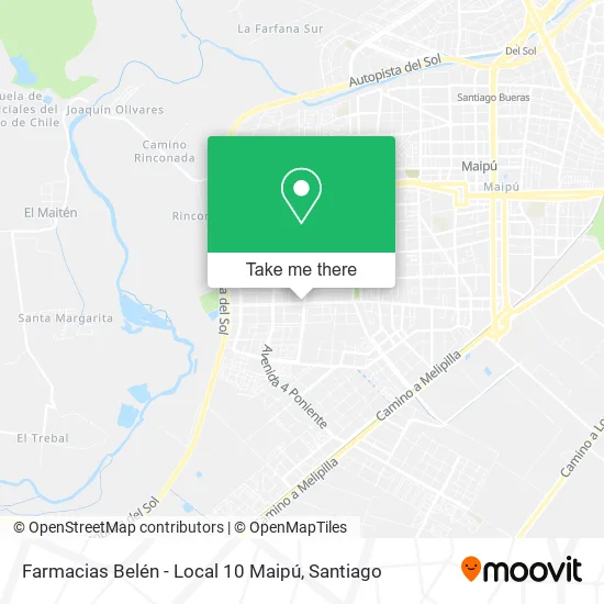 Farmacias Belén - Local 10 Maipú map