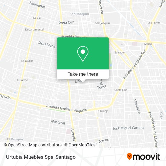 Mapa de Urtubia Muebles Spa