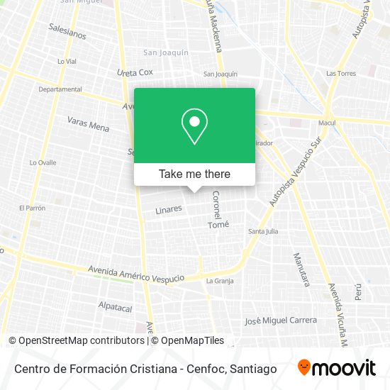 Mapa de Centro de Formación Cristiana - Cenfoc