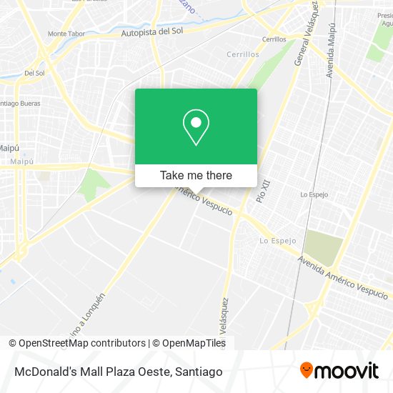 Mapa de McDonald's Mall Plaza Oeste