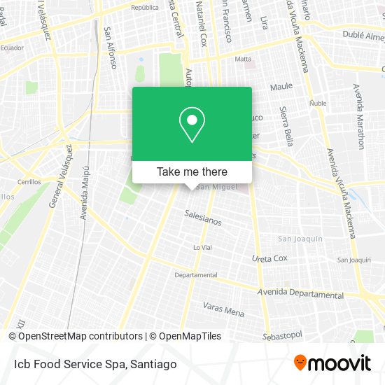 Mapa de Icb Food Service Spa