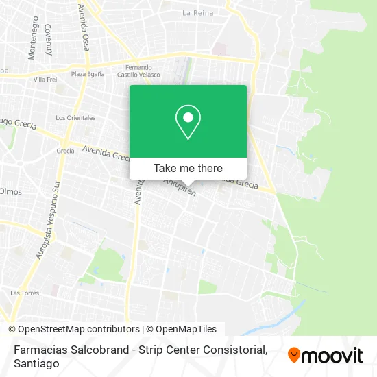 Farmacias Salcobrand - Strip Center Consistorial map