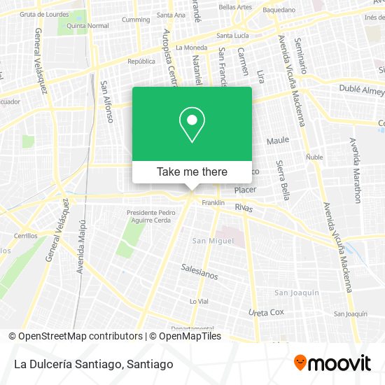 Mapa de La Dulcería Santiago