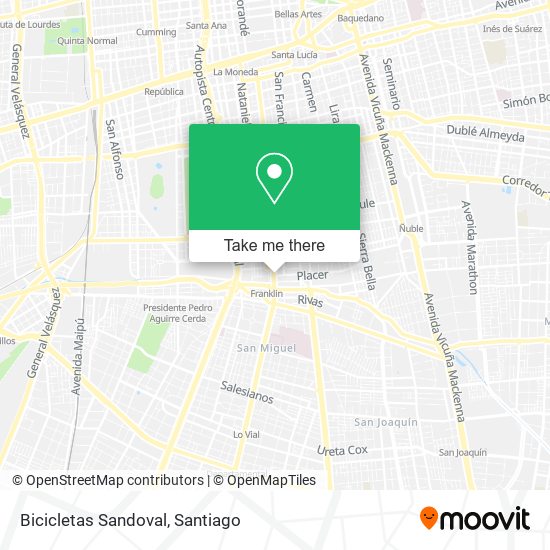 Bicicletas Sandoval map