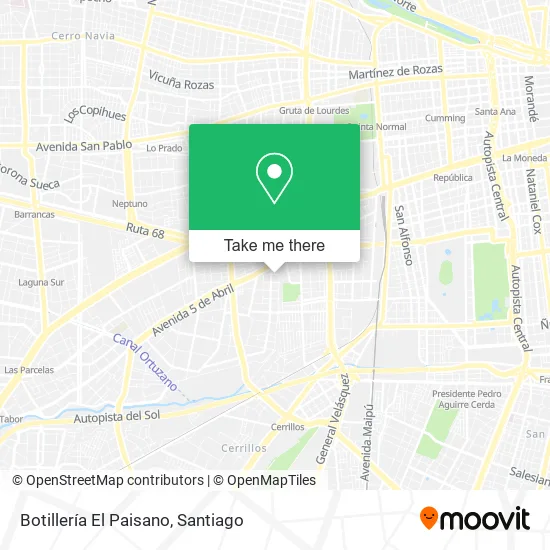 Botillería El Paisano map
