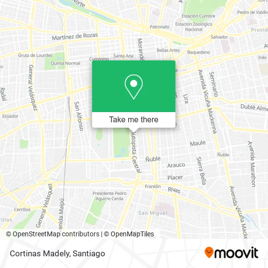 Cortinas Madely map