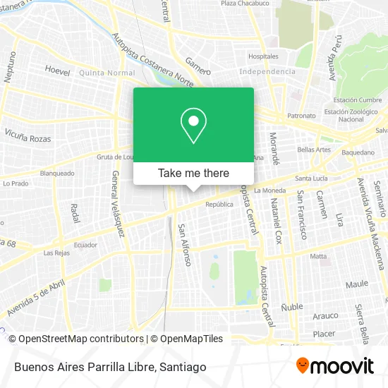 Mapa de Buenos Aires Parrilla Libre