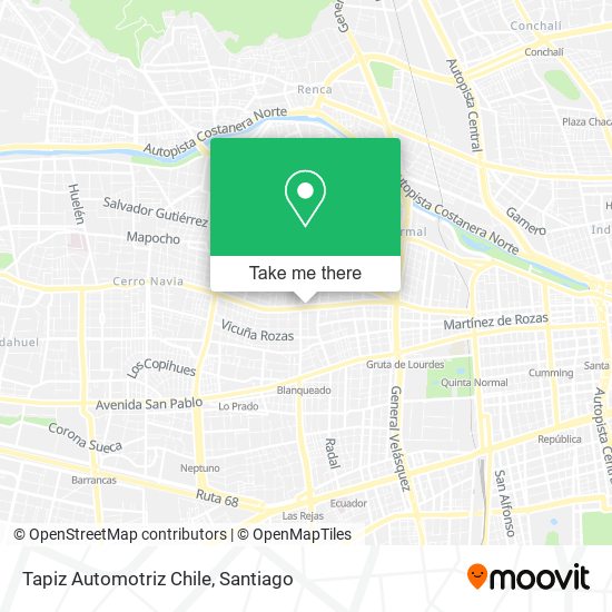 Tapiz Automotriz Chile map