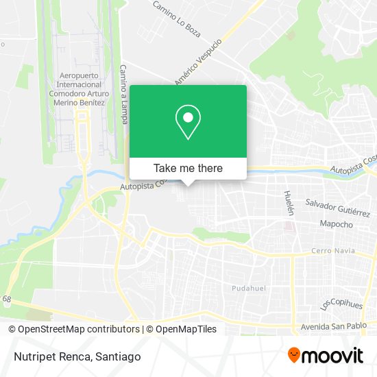 Mapa de Nutripet Renca