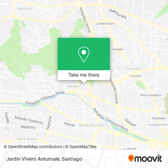 Jardín Vivero Antumale map