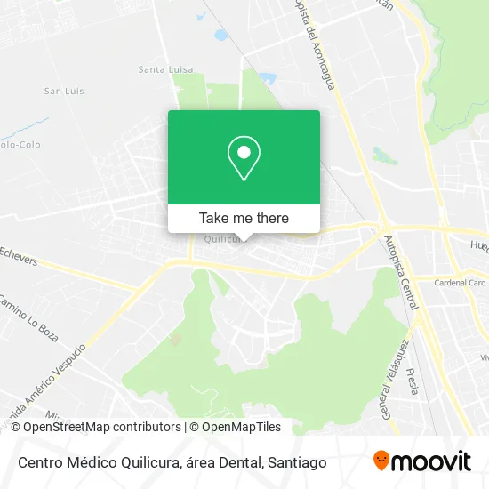 Centro Médico Quilicura, área Dental map