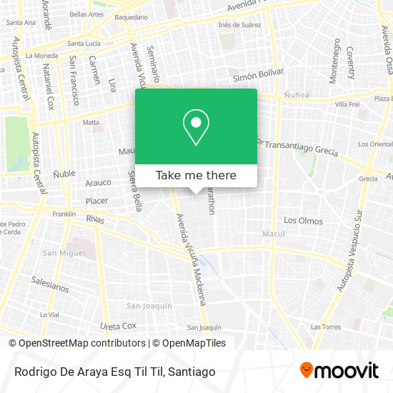 Rodrigo De Araya Esq Til Til map
