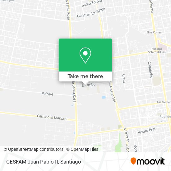 CESFAM Juan Pablo II map