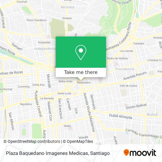Plaza Baquedano Imagenes Medicas map