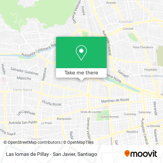 Las lomas de Pillay - San Javier map