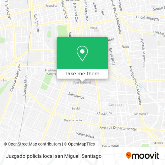 Juzgado policía local san Miguel map