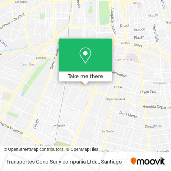 Transportes Cono Sur y compañia Ltda. map