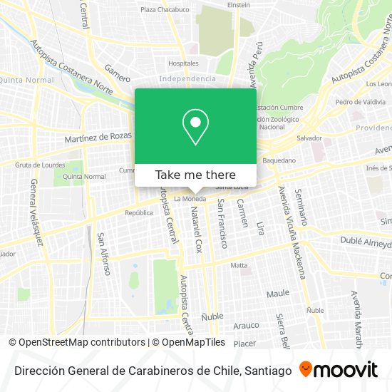 Dirección General de Carabineros de Chile map