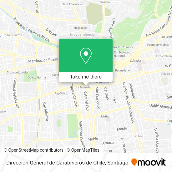 Dirección General de Carabineros de Chile map