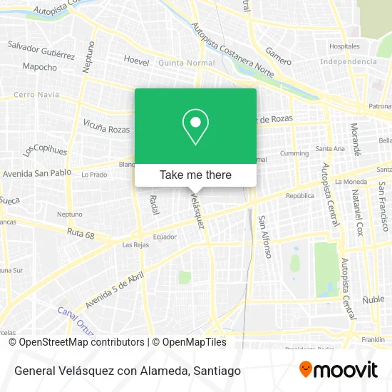 General Velásquez con Alameda map