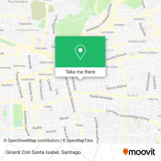 Girardi Con Santa Isabel map