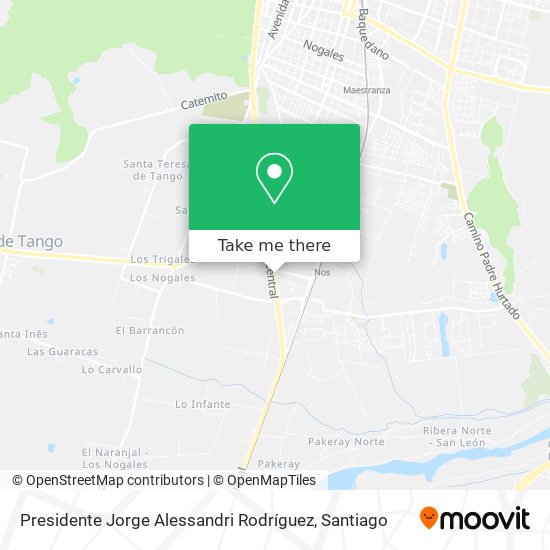 Mapa de Presidente Jorge Alessandri Rodríguez