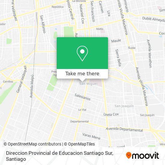 Direccion Provincial de Educacion Santiago Sur map
