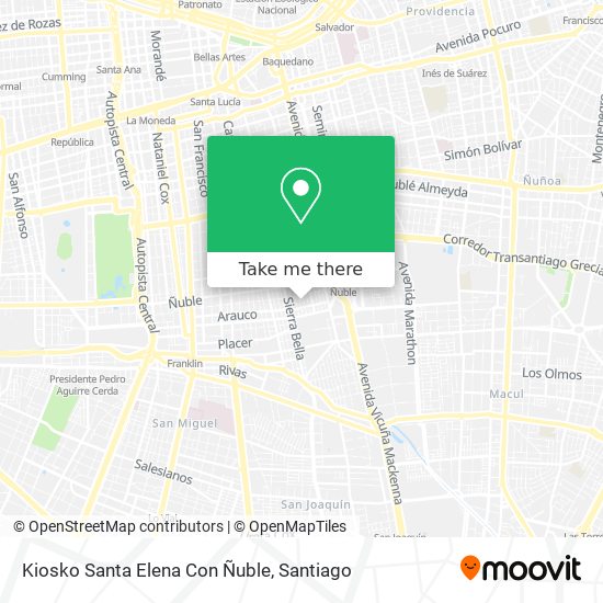 Kiosko Santa Elena Con Ñuble map