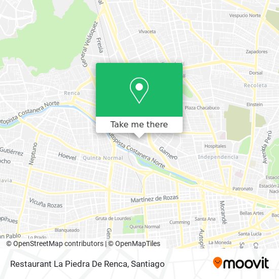 Mapa de Restaurant La Piedra De Renca