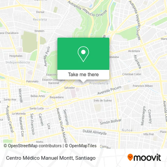 Centro Médico Manuel Montt map