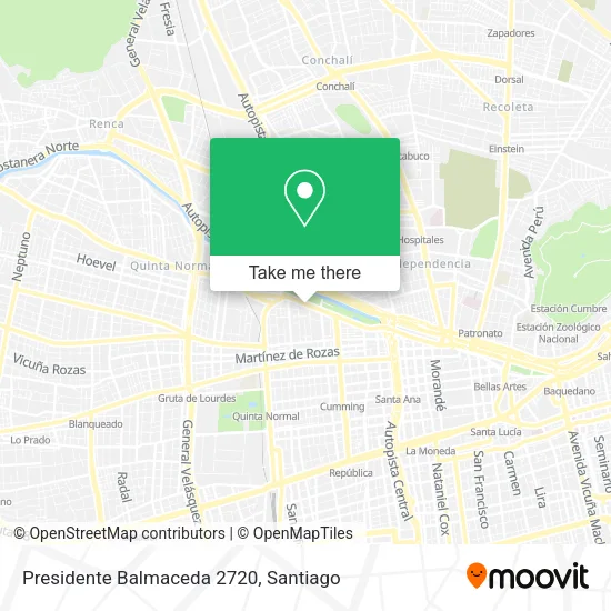 Presidente Balmaceda 2720 map