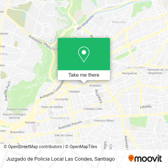Juzgado de Policia Local Las Condes map