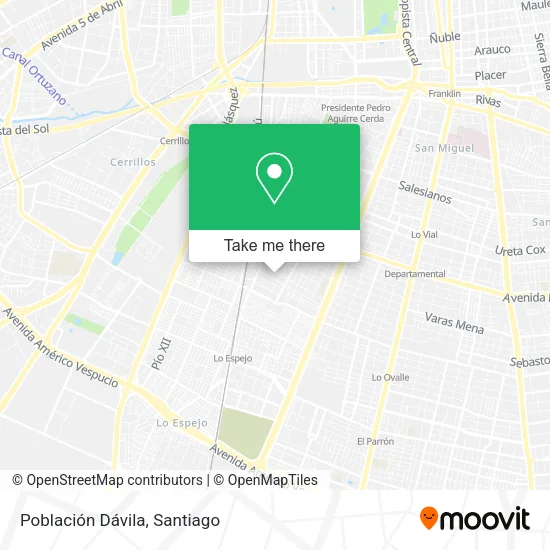 Población Dávila map