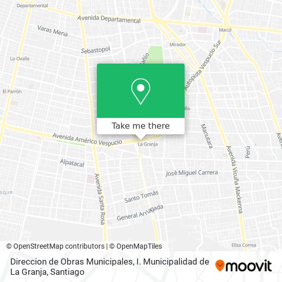 Mapa de Direccion de Obras Municipales, I. Municipalidad de La Granja