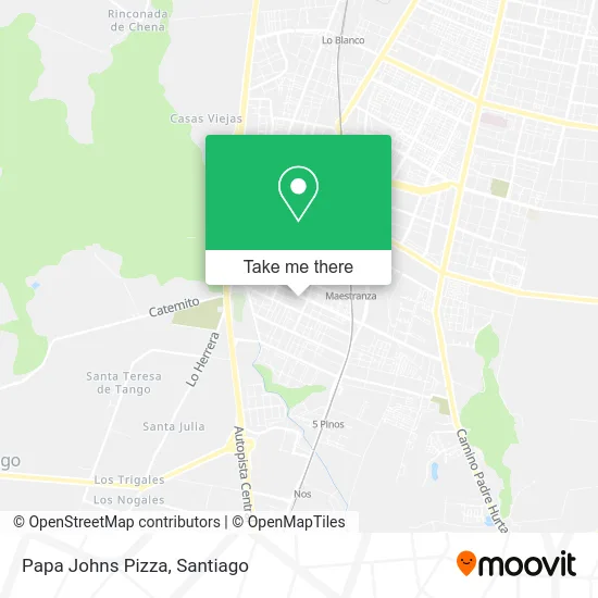 Papa Johns Pizza map