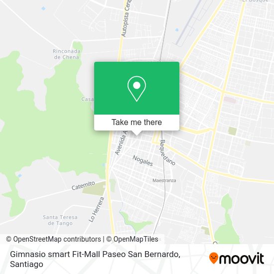 Mapa de Gimnasio smart Fit-Mall Paseo San Bernardo