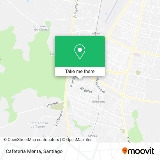 Mapa de Cafetería Menta
