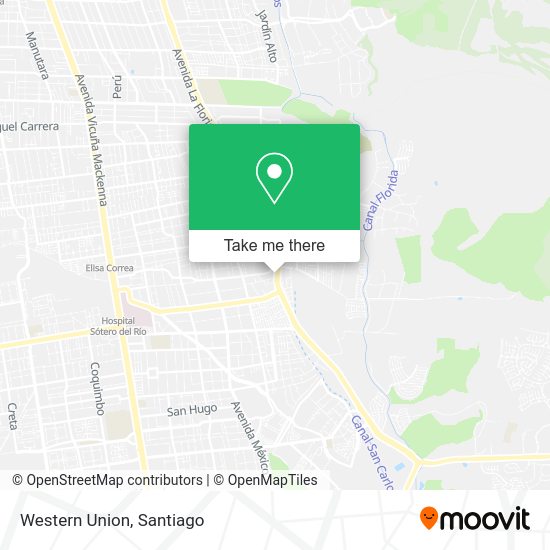 Mapa de Western Union