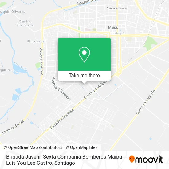 Brigada Juvenil Sexta Compañía Bomberos Maipú Luis You Lee Castro map