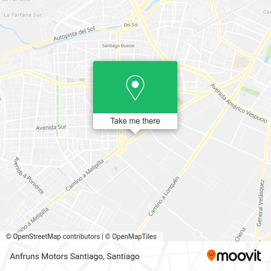 Anfruns Motors Santiago map
