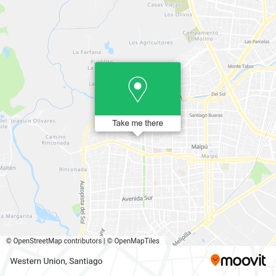 Mapa de Western Union