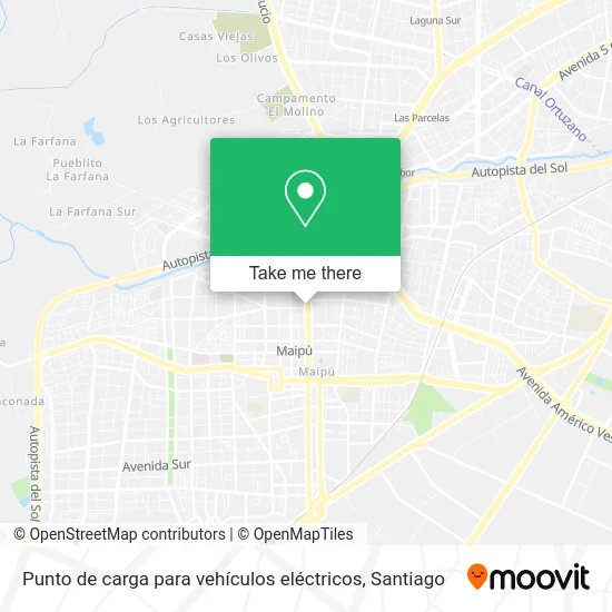 Punto de carga para vehículos eléctricos map