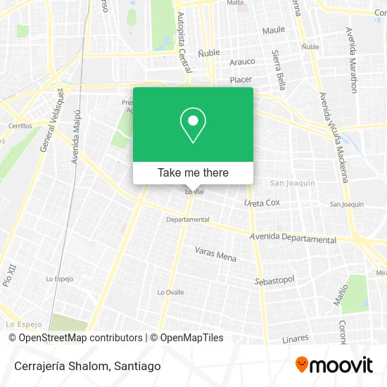 Cerrajería Shalom map