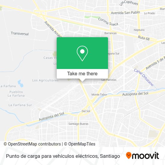 Mapa de Punto de carga para vehículos eléctricos