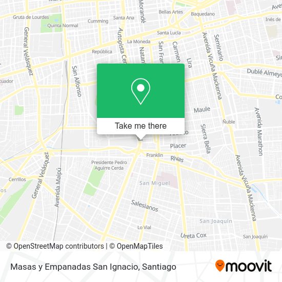 Mapa de Masas y Empanadas San Ignacio